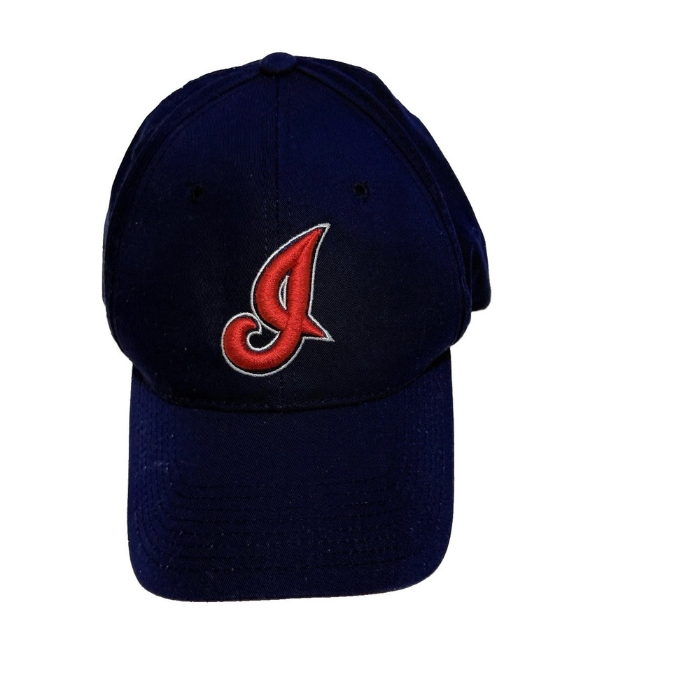 Vintage Y2K Cleveland Indians Script I Hat Outdoor Cap MLB Navy Snapback OSFM